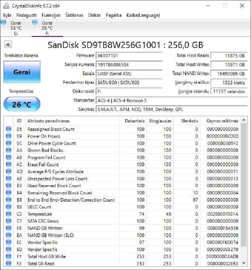 SSD diskai 240, 256 GB - nuotraukos Nr. 4