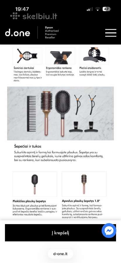 Dyson Airwrap + Dyson plaukų šepečiai ir segtukai - nuotraukos Nr. 3