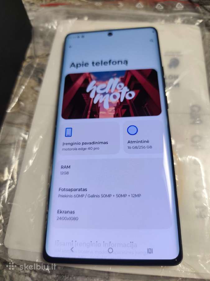 Motorola Edge 40 pro 12/256gb - nuotraukos Nr. 3