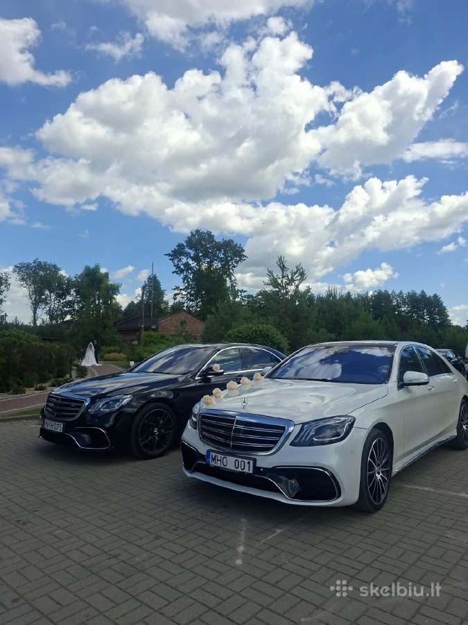 Baltas !mercedes-benz S kl nuoma vestuvėms - nuotraukos Nr. 9