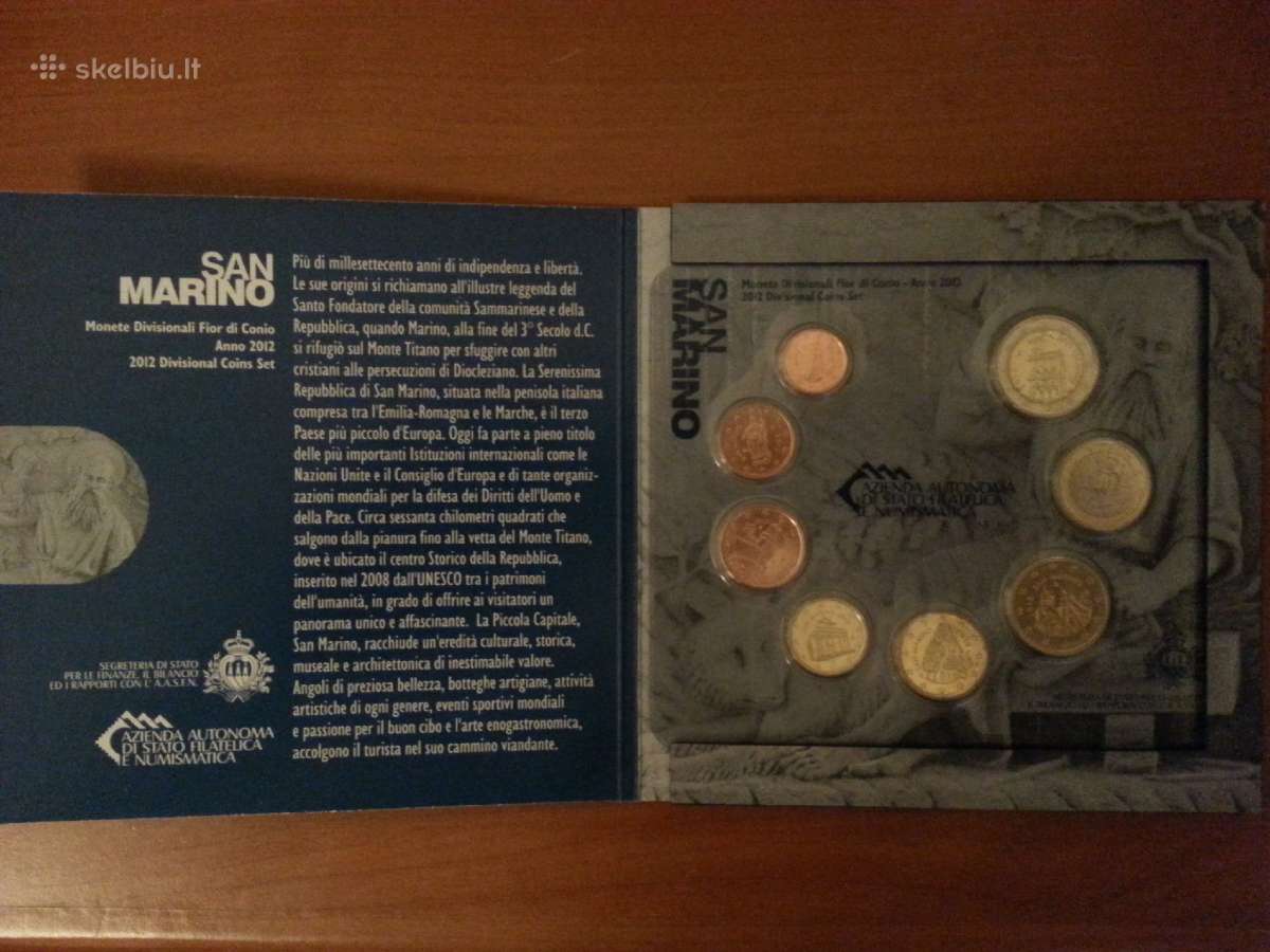 San Marino 2012 m. euro monetų rinkinys. - nuotraukos Nr. 2