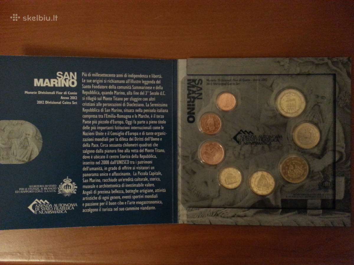 San Marino 2012 m. euro monetų rinkinys. - nuotraukos Nr. 3