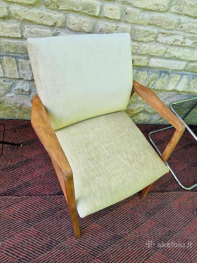 Vintažinis mid century bukmedžio fotelis - nuotraukos Nr. 3