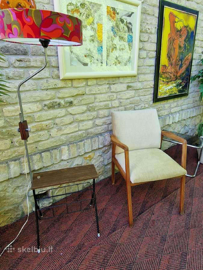 Vintažinis mid century bukmedžio fotelis - nuotraukos Nr. 7