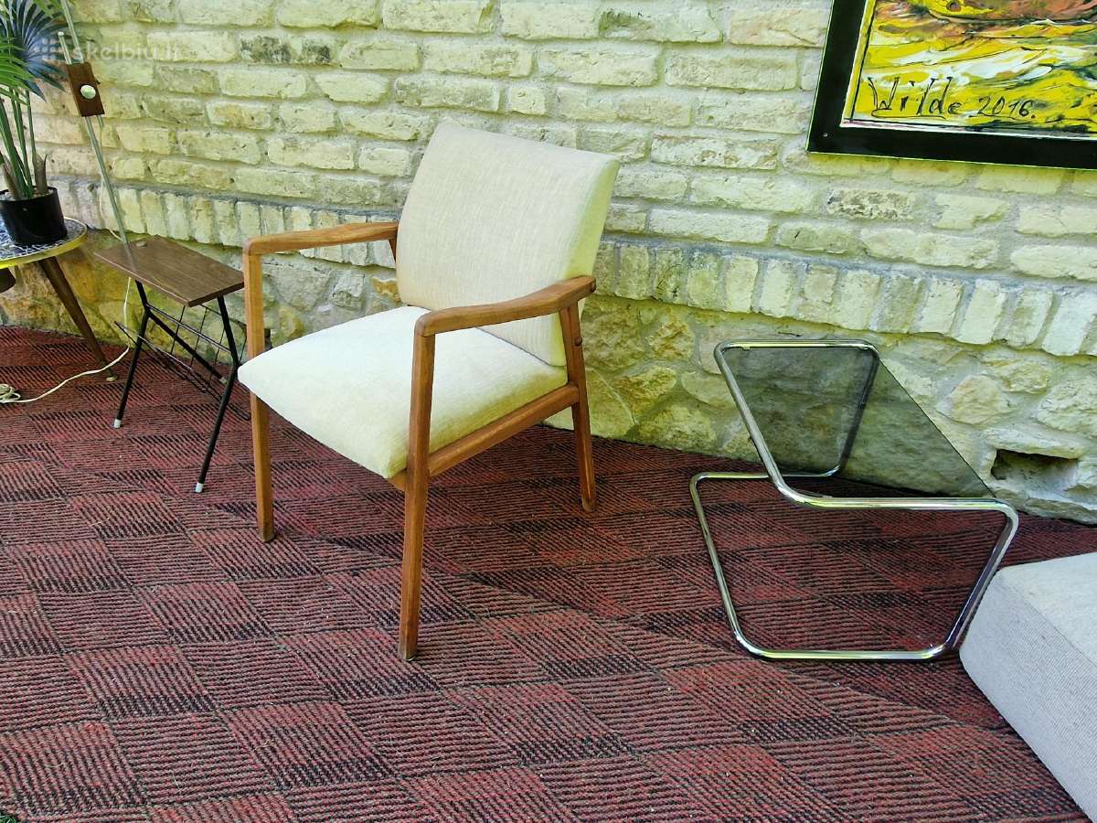 Vintažinis mid century bukmedžio fotelis - nuotraukos Nr. 9