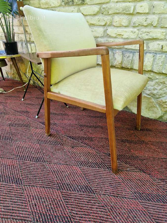 Vintažinis mid century bukmedžio fotelis - nuotraukos Nr. 13