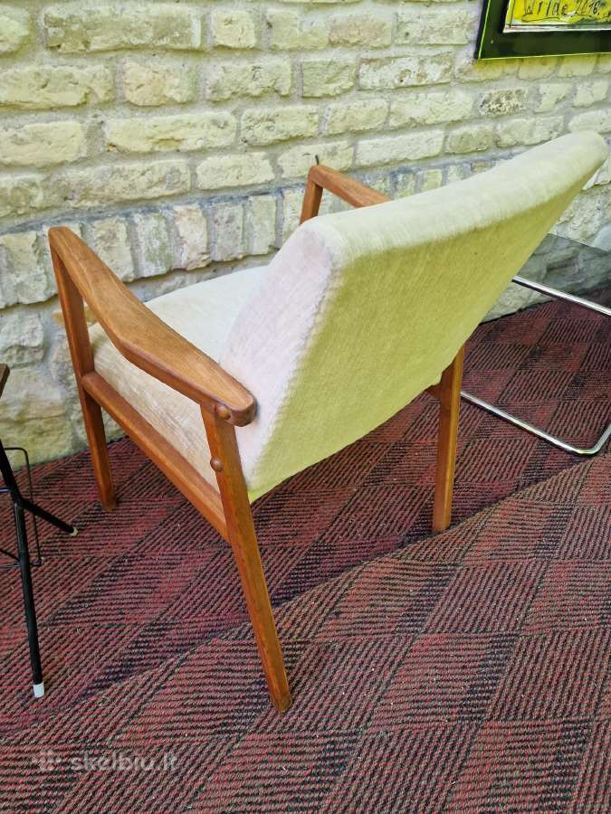 Vintažinis mid century bukmedžio fotelis - nuotraukos Nr. 17