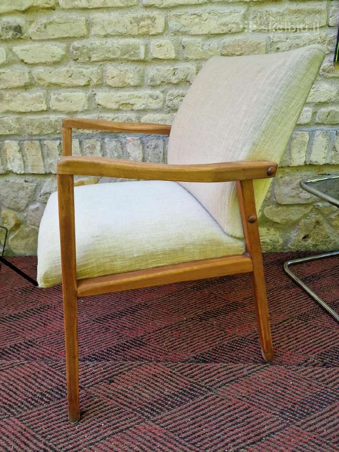 Vintažinis mid century bukmedžio fotelis - nuotraukos Nr. 18