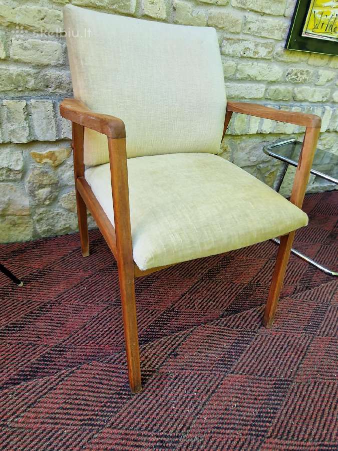 Vintažinis mid century bukmedžio fotelis - nuotraukos Nr. 19