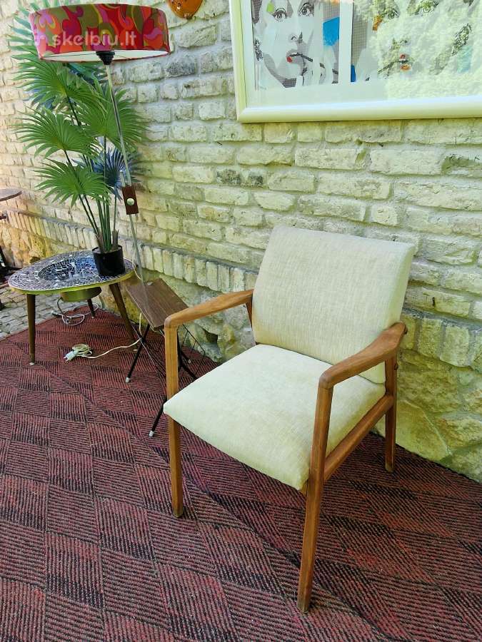 Vintažinis mid century bukmedžio fotelis - nuotraukos Nr. 22