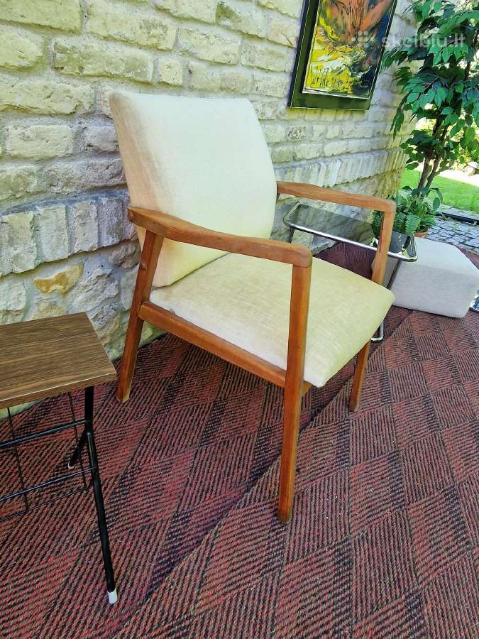 Vintažinis mid century bukmedžio fotelis - nuotraukos Nr. 23