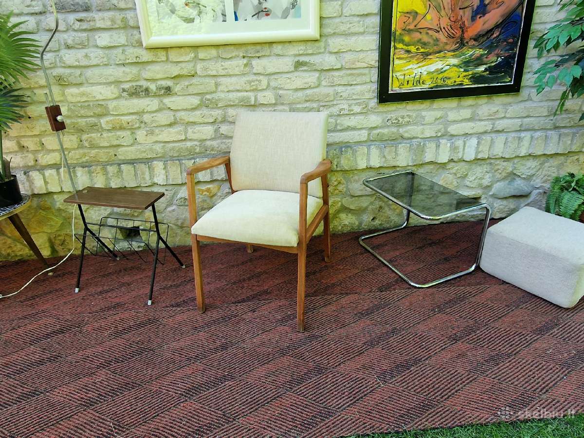 Vintažinis mid century bukmedžio fotelis - nuotraukos Nr. 24