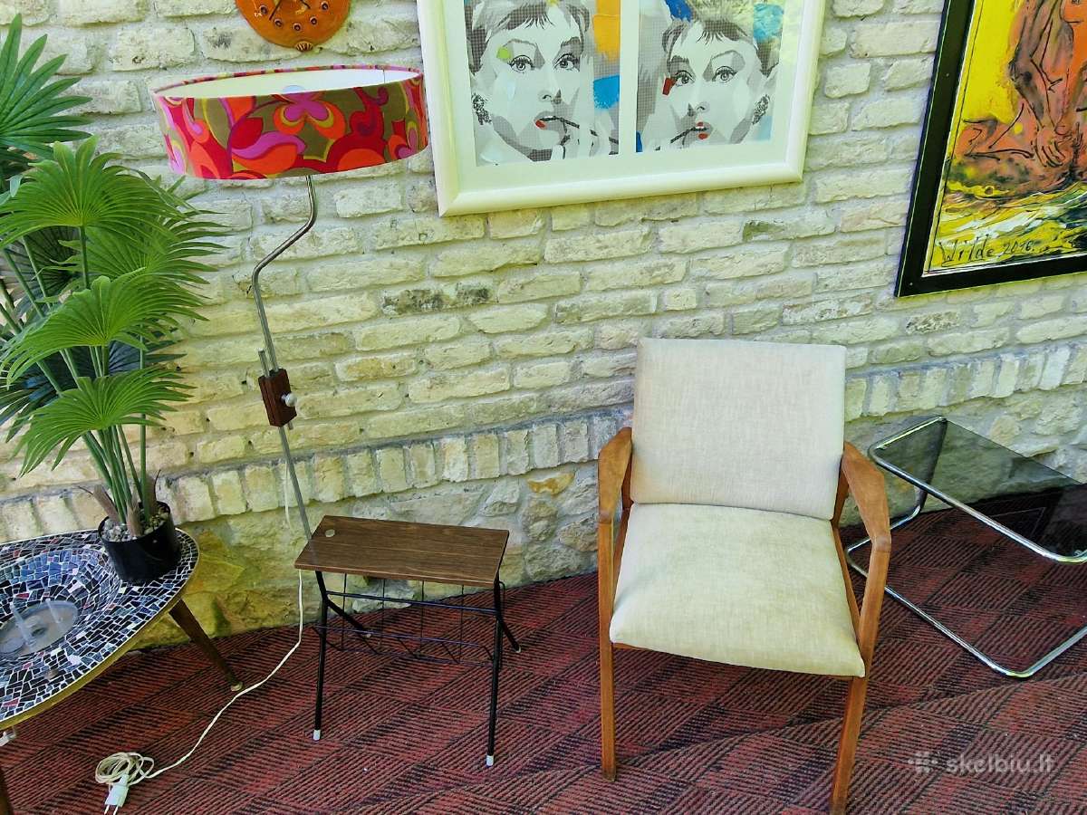 Vintažinis mid century bukmedžio fotelis - nuotraukos Nr. 25