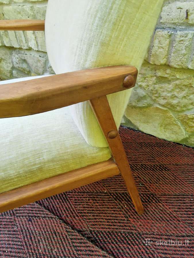 Vintažinis mid century bukmedžio fotelis - nuotraukos Nr. 27