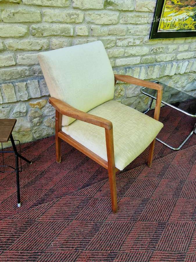Vintažinis mid century bukmedžio fotelis - nuotraukos Nr. 28