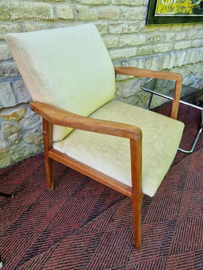Vintažinis mid century bukmedžio fotelis - nuotraukos Nr. 29