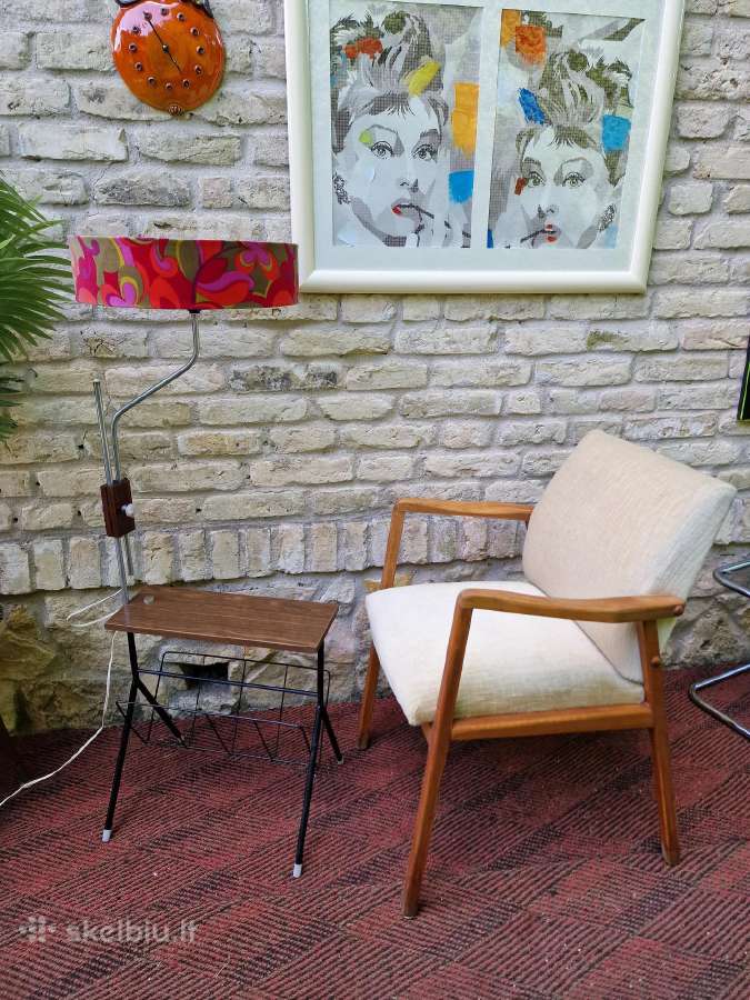 Vintažinis mid century bukmedžio fotelis - nuotraukos Nr. 31
