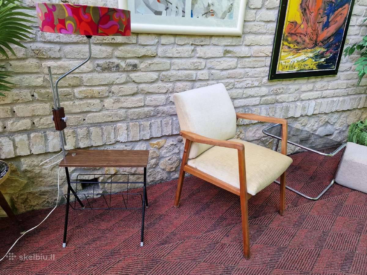 Vintažinis mid century bukmedžio fotelis - nuotraukos Nr. 32