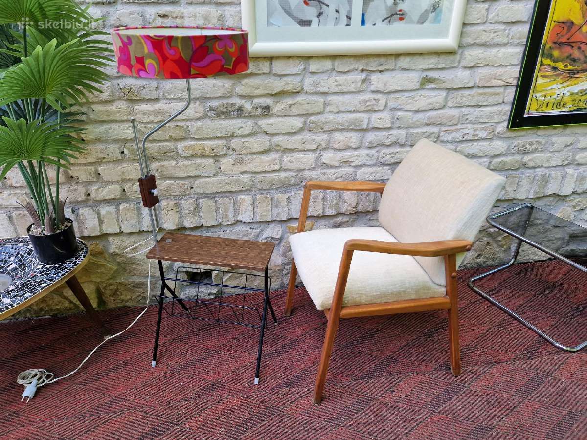 Vintažinis mid century bukmedžio fotelis - nuotraukos Nr. 34