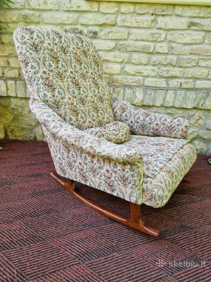 Vintažinis mid century supamas fotelis - nuotraukos Nr. 2