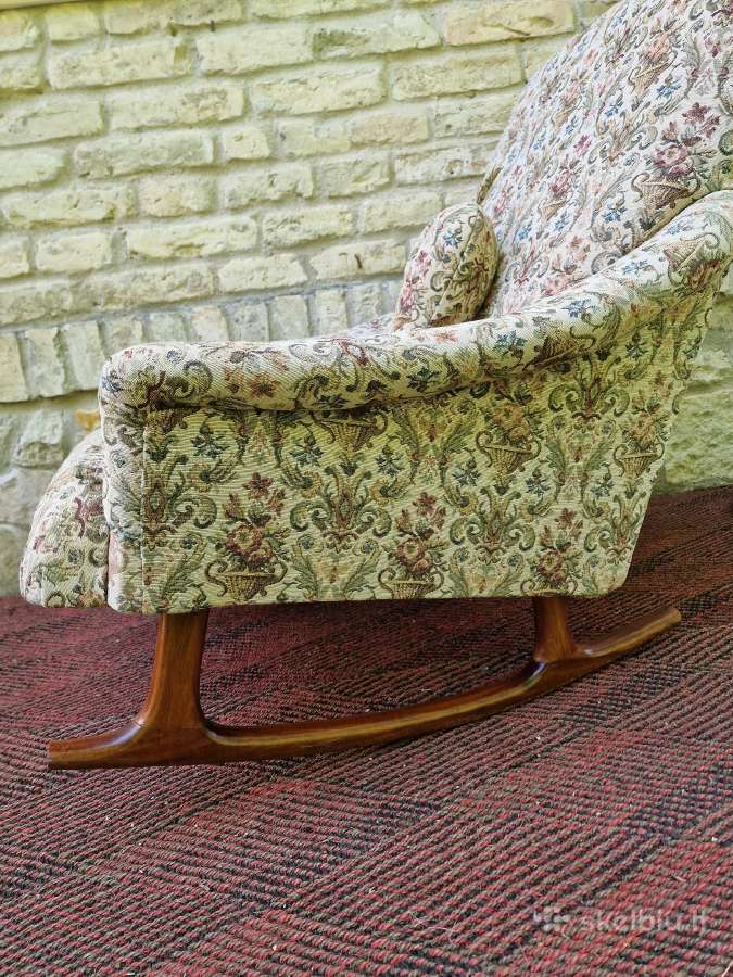 Vintažinis mid century supamas fotelis - nuotraukos Nr. 13