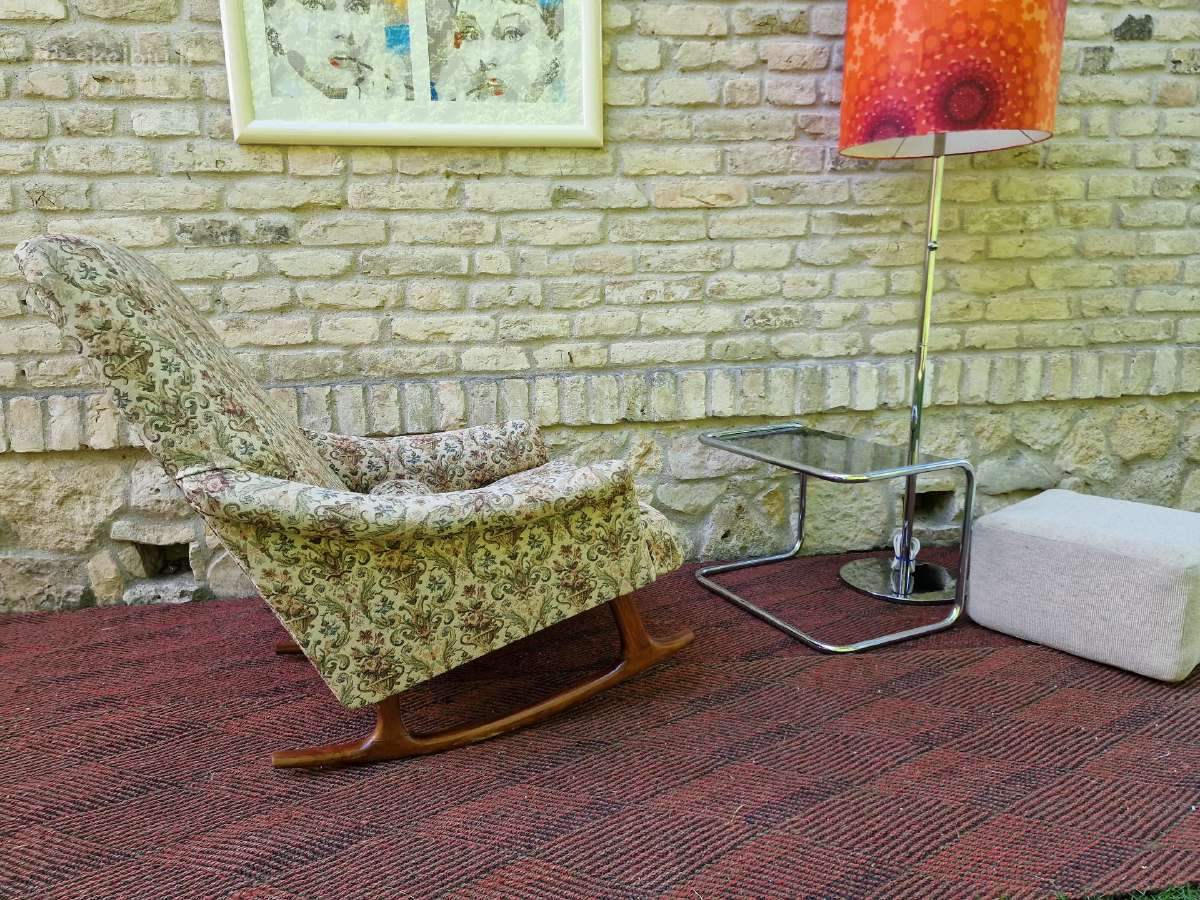 Vintažinis mid century supamas fotelis - nuotraukos Nr. 19