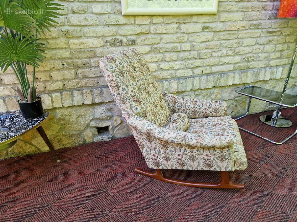 Vintažinis mid century supamas fotelis - nuotraukos Nr. 20