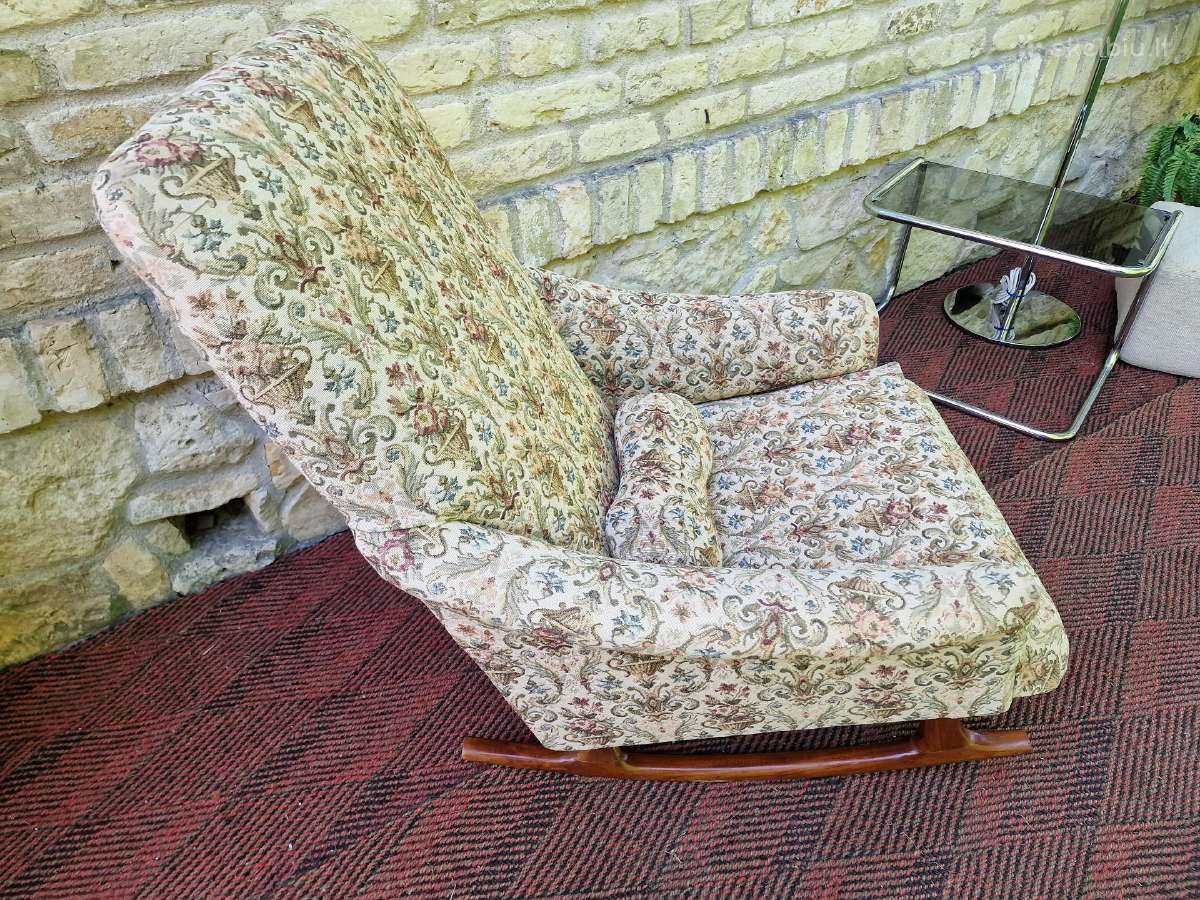 Vintažinis mid century supamas fotelis - nuotraukos Nr. 21