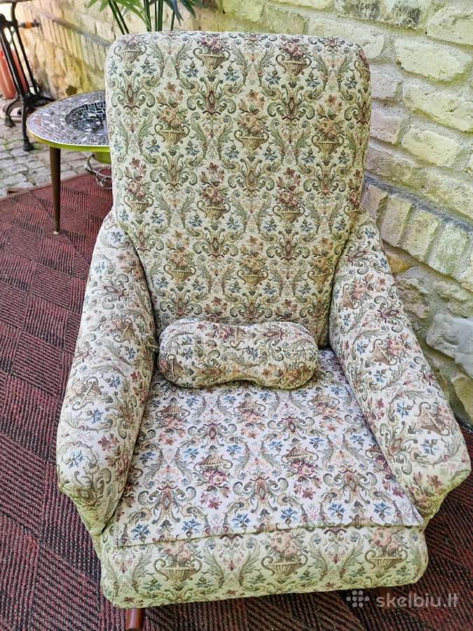 Vintažinis mid century supamas fotelis - nuotraukos Nr. 22