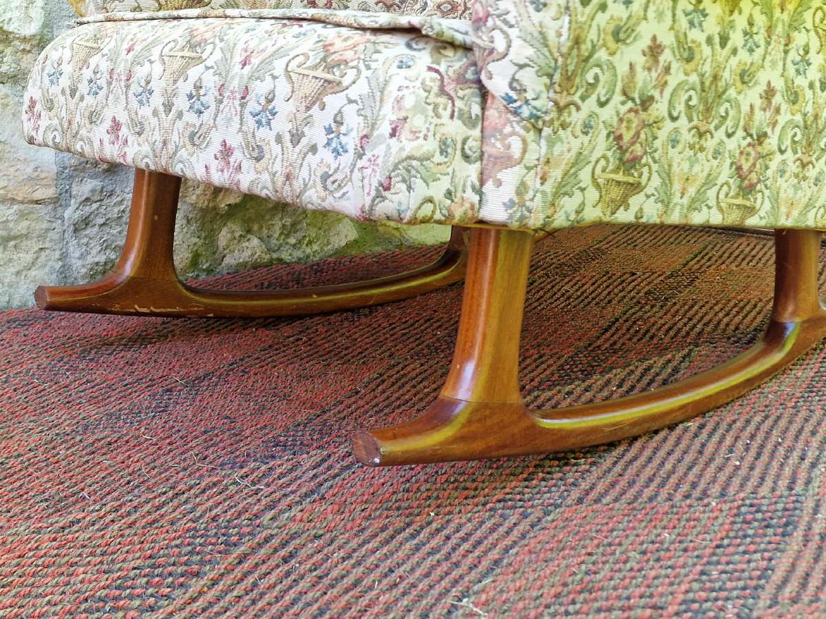 Vintažinis mid century supamas fotelis - nuotraukos Nr. 26