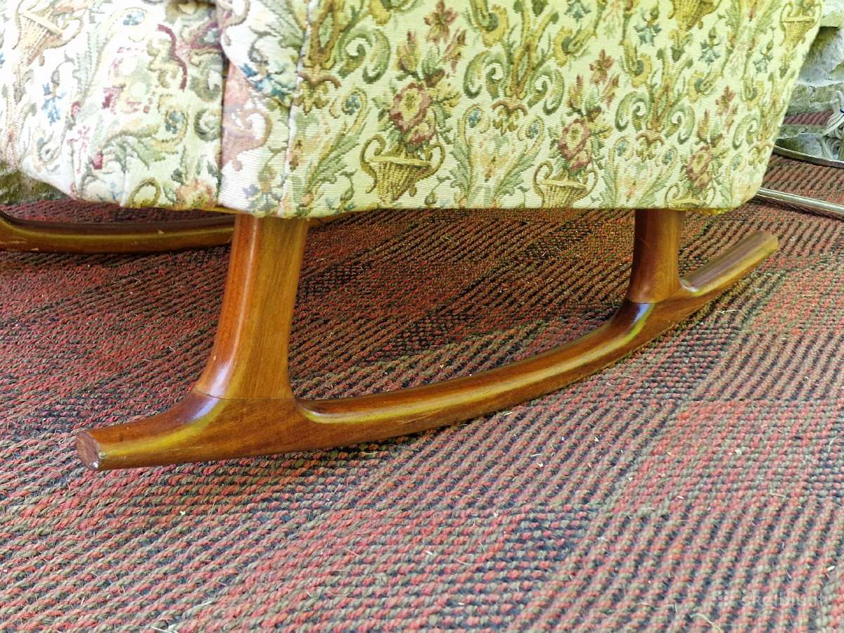 Vintažinis mid century supamas fotelis - nuotraukos Nr. 27