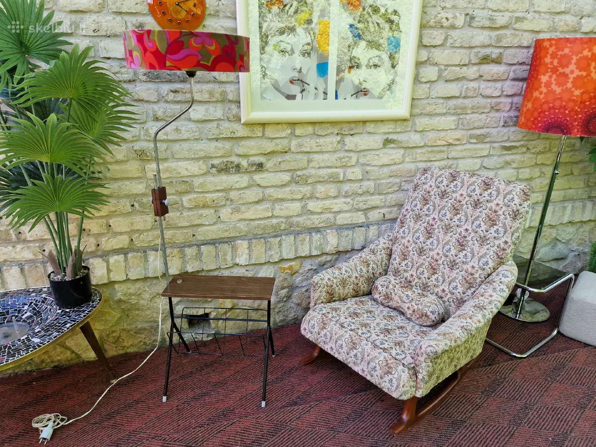 Vintažinis mid century supamas fotelis - nuotraukos Nr. 31