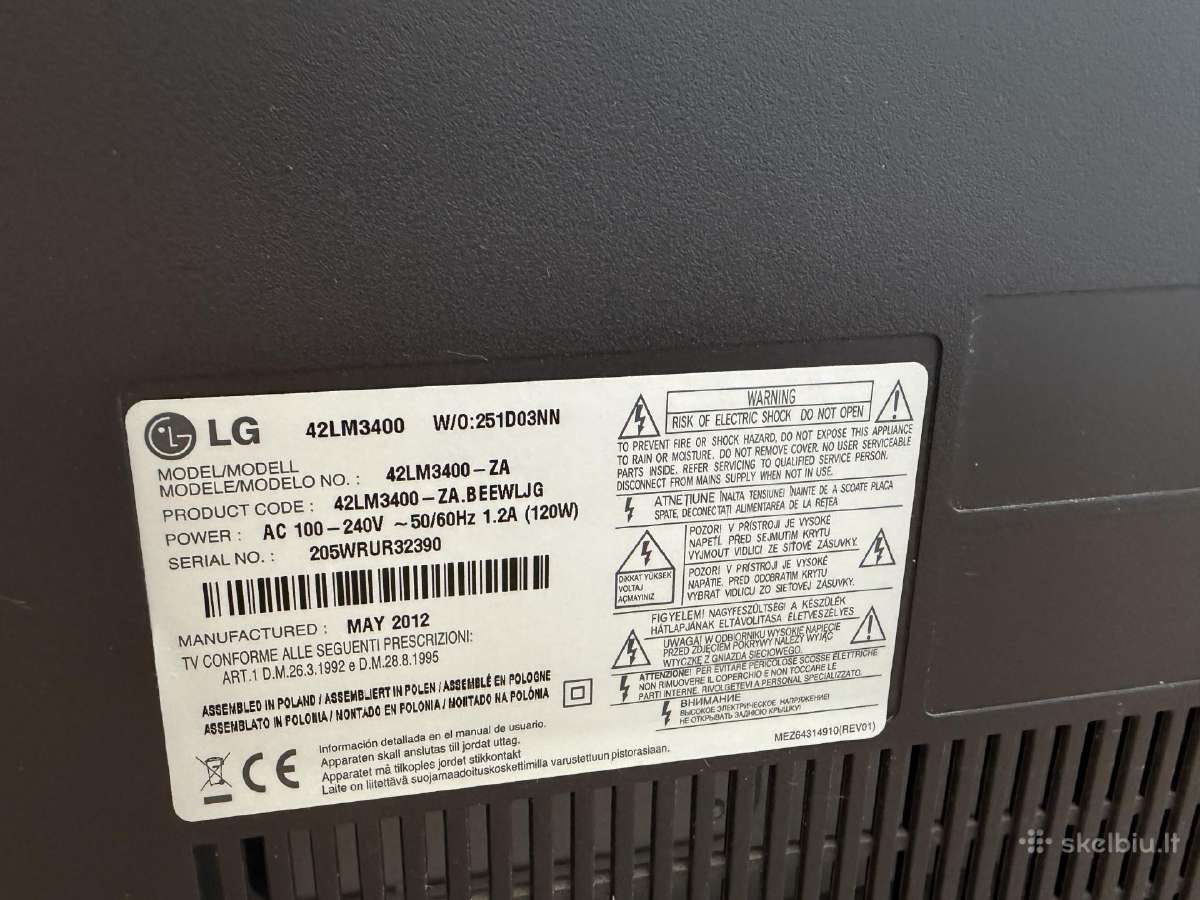 LG 42 colių televizorius - nuotraukos Nr. 5