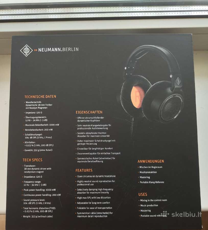 Neumann Ndh 30 black edition + 4.4 mm kabelis - nuotraukos Nr. 5
