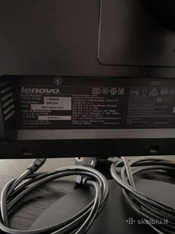 Monitorius Lenovo Model T2324pa - nuotraukos Nr. 5
