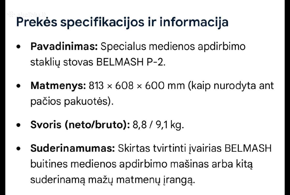 Belmash P-2 stovas staklėms - nuotraukos Nr. 2