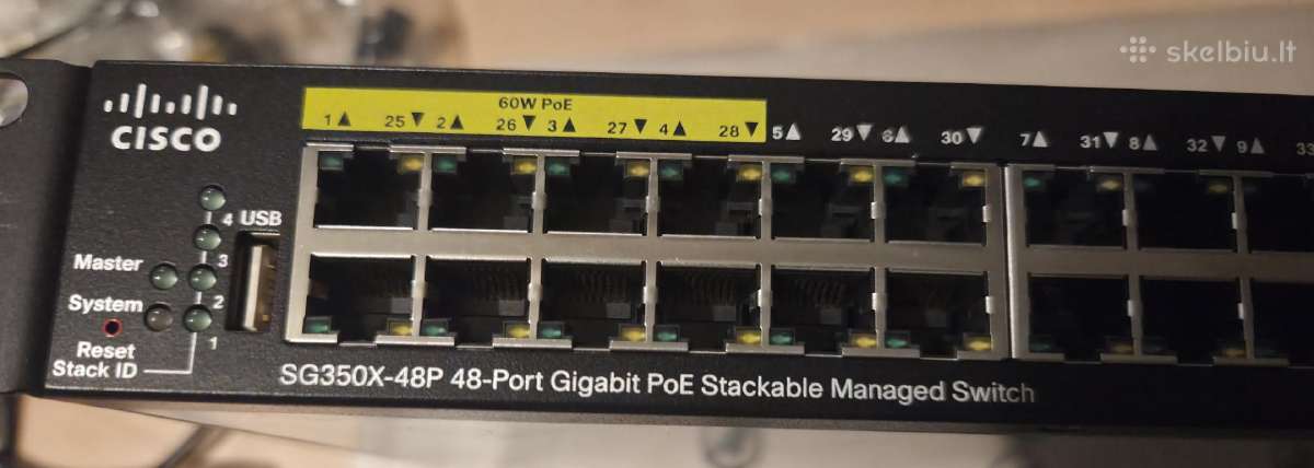 Cisco Cbs350-48p-4x V03 48port Poe managed switch - nuotraukos Nr. 4