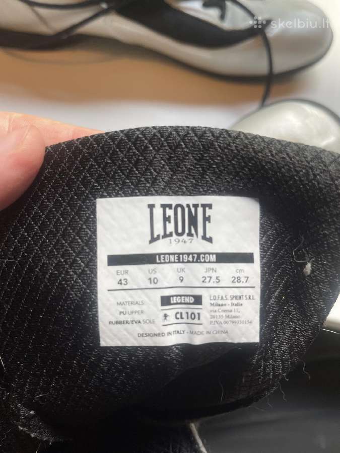 Leone 1947 - bokso batai, 43 Eu, 28.7 Cm - nuotraukos Nr. 3