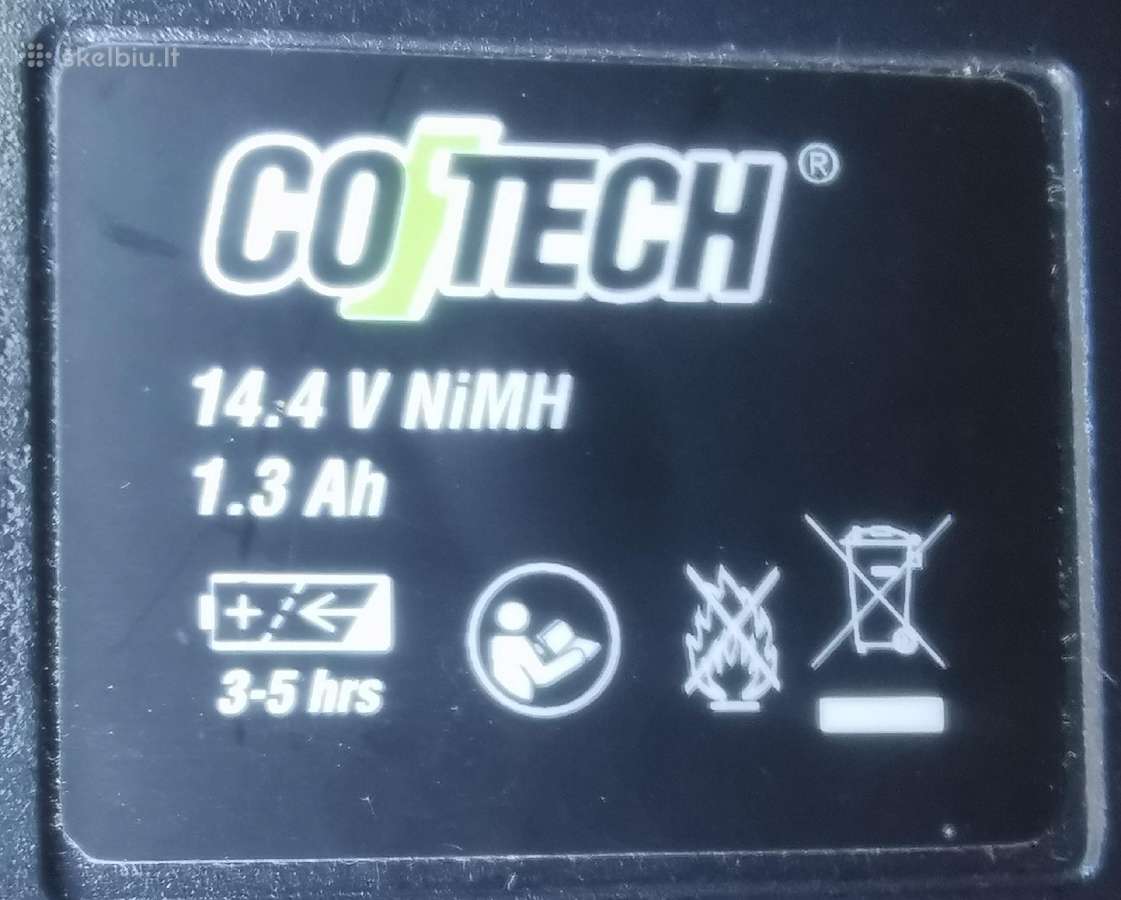 Veikiantis Cotech akumuliatorinis suktuvas 14.4v - nuotraukos Nr. 3
