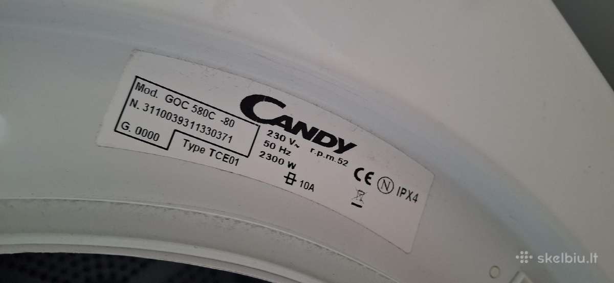 Candy Grand skalbimo mašina ir džiovyklė - nuotraukos Nr. 6