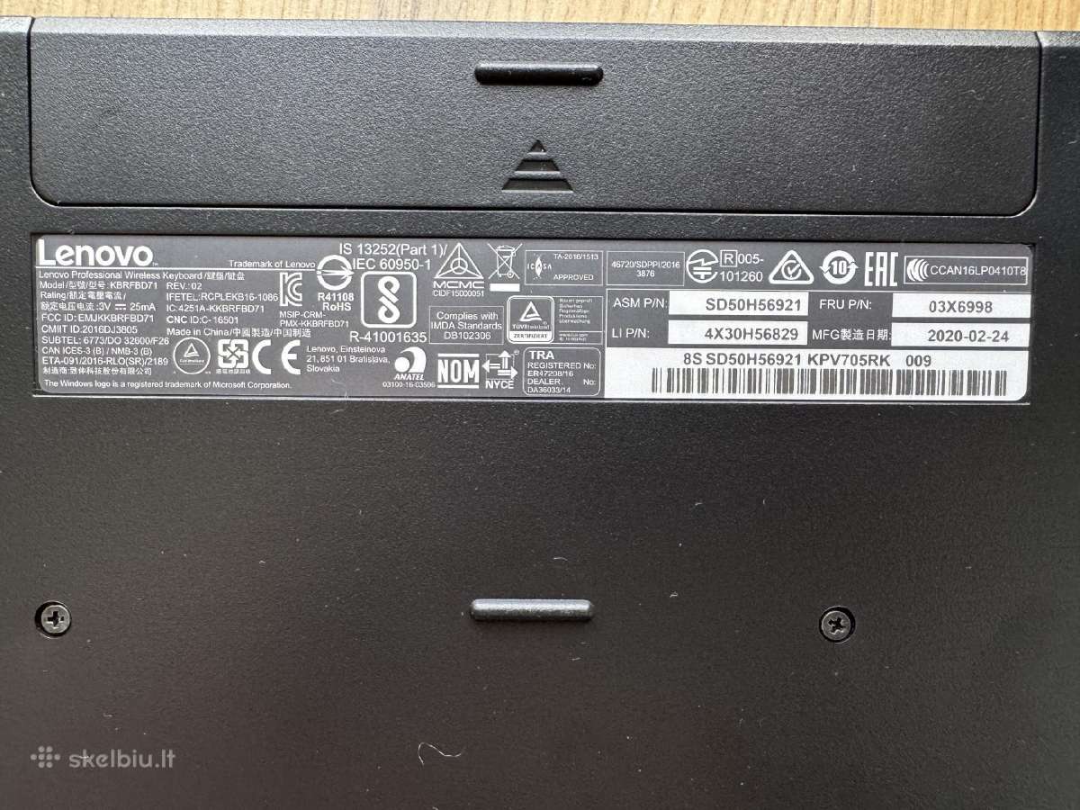 Lenovo Professional belaidė klaviatūra ir pelė - nuotraukos Nr. 3