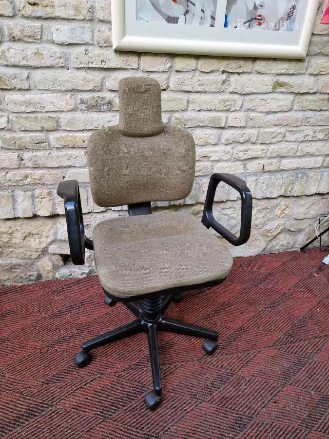 Vintažinė mid century autorinė darbo kėdė - nuotraukos Nr. 4