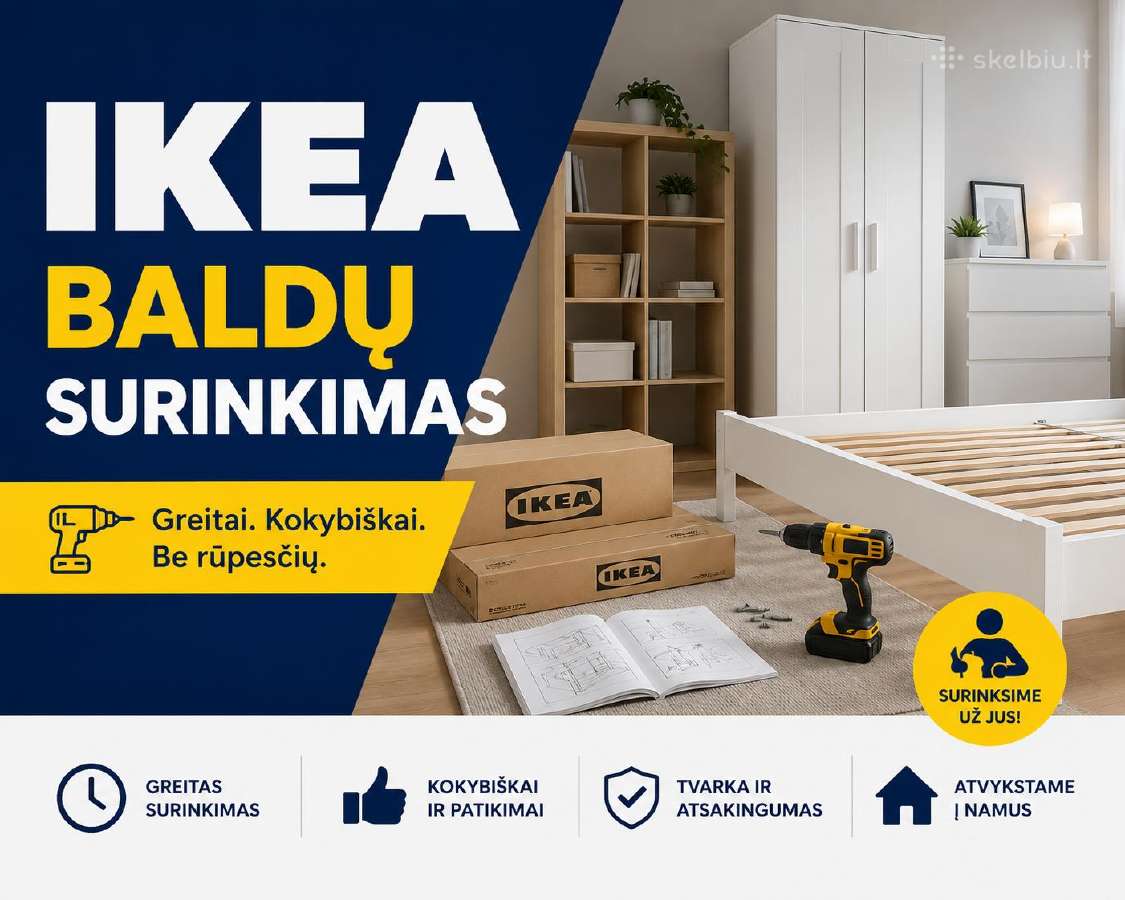 Meistras Į Namus Ikea Baldai Karnizai Ir Kt. - nuotraukos Nr. 2