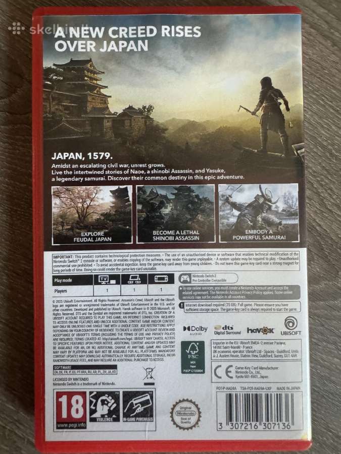 Assassins Creed Shadows Switch 2 - nuotraukos Nr. 2