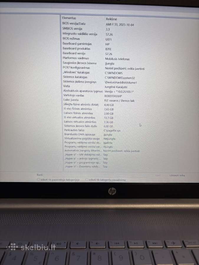 Hp 15s i5-1135g7 8gb RAM 256gb SSD su pakrovėjų - nuotraukos Nr. 7