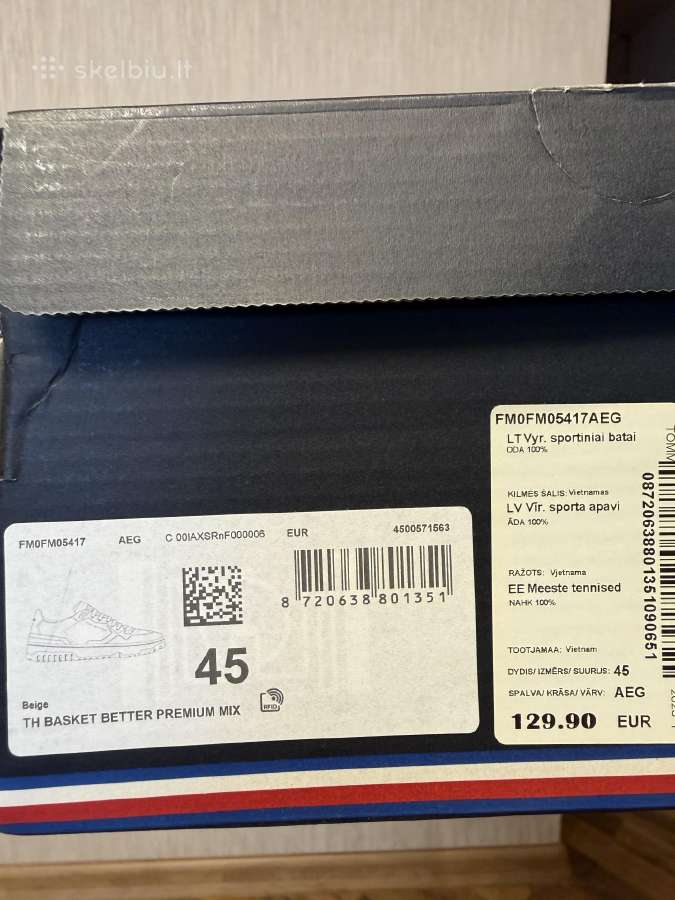 Tommy Hilfiger laisvalaikio batai, 45 dydis - nuotraukos Nr. 5