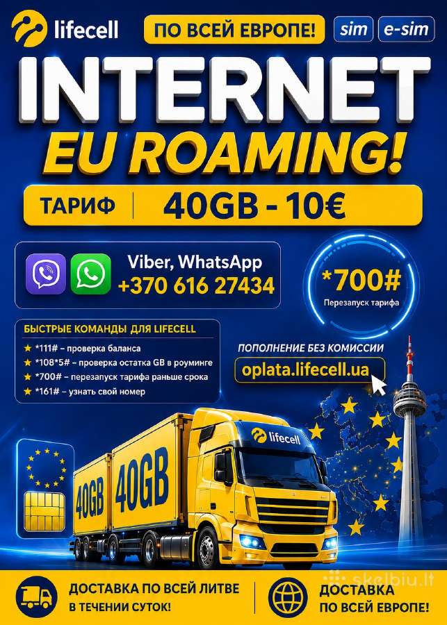 Sim kortelės Europai.sim-карты. - nuotraukos Nr. 10