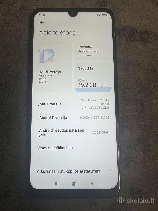 Xiaomi Redmi Note 7 128gb atmintis/ geras stovis - nuotraukos Nr. 3