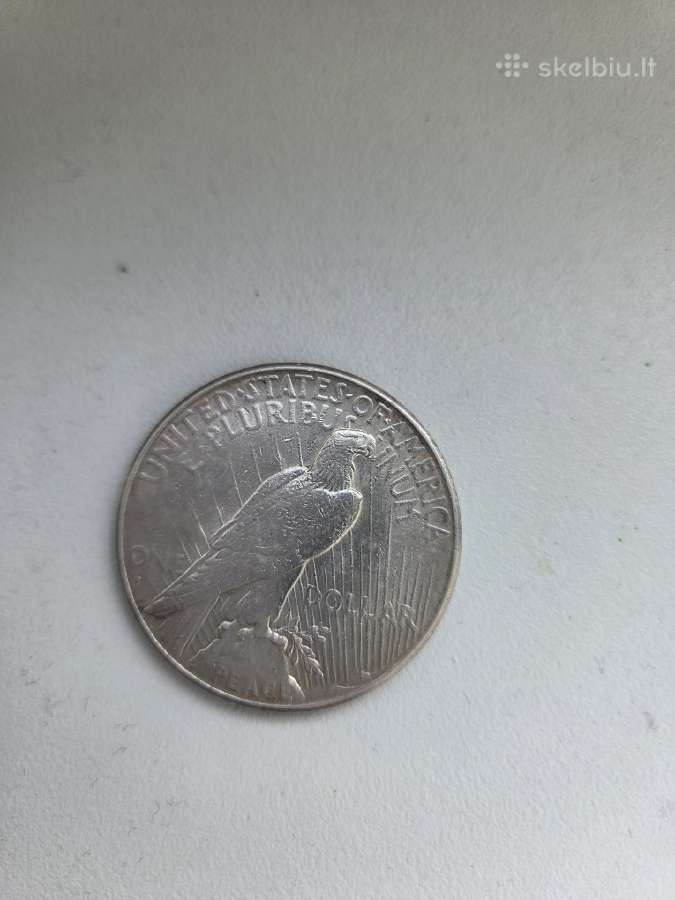 Sidabrinė moneta, 1 peace dollar 1928 - nuotraukos Nr. 2