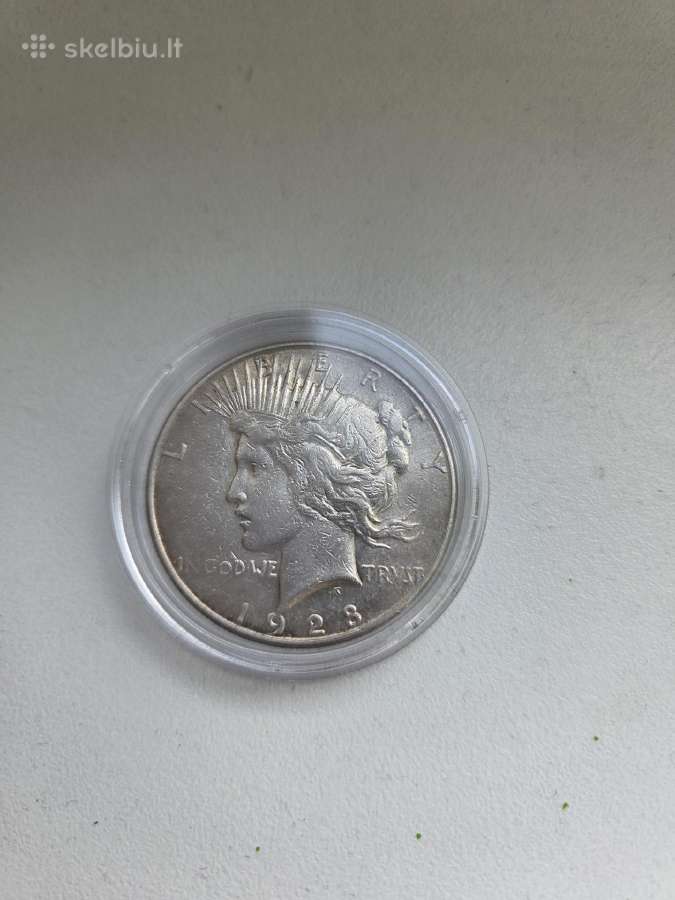 Sidabrinė moneta, 1 peace dollar 1928 - nuotraukos Nr. 3
